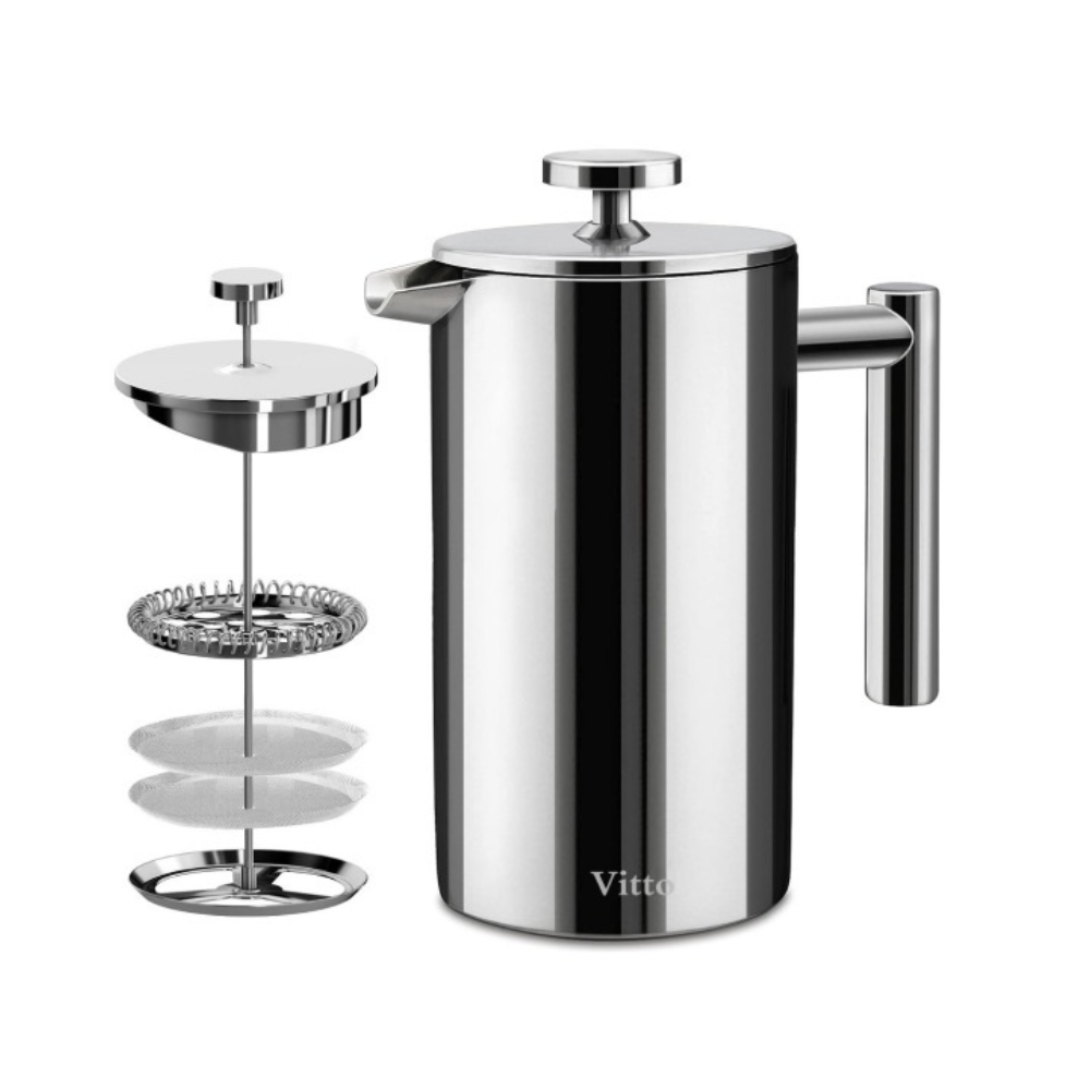 Prensa acero inoxidable 600ML