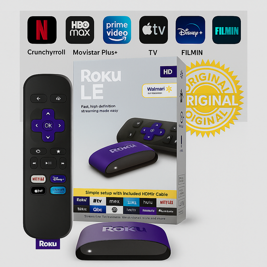 Roku LE | Streaming en HD con HDMI Incluido, Control Remoto Simple y Acceso a Netflix, Disney+, YouTube y Más