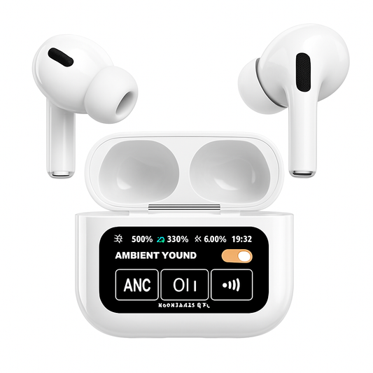 Audífonos Bluetooth Pro A9 Táctiles con Pantalla, ANC, IPX6, Estuche