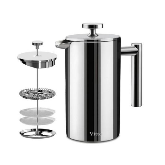 Prensa acero inoxidable 600ML