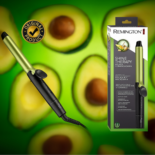 Rizador Remington Shine Therapy | Barril Cerámico con Aguacate y Macadamia | 8 Niveles de Temperatura y Apagado Automático